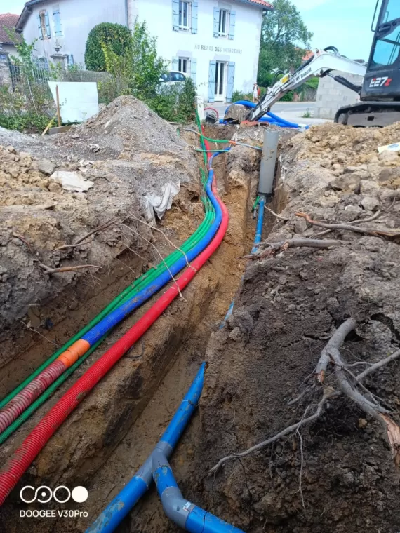 tranchée technique à st martin de hinx, Peyrehorade, ANG TP SAS